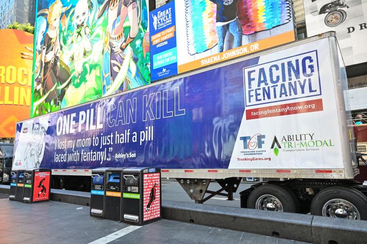 TCF Trailer in Times Square